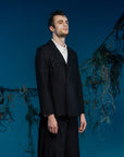 Deconstructed Double-Layer Lapel Suit Jacket - Avant Gardist
