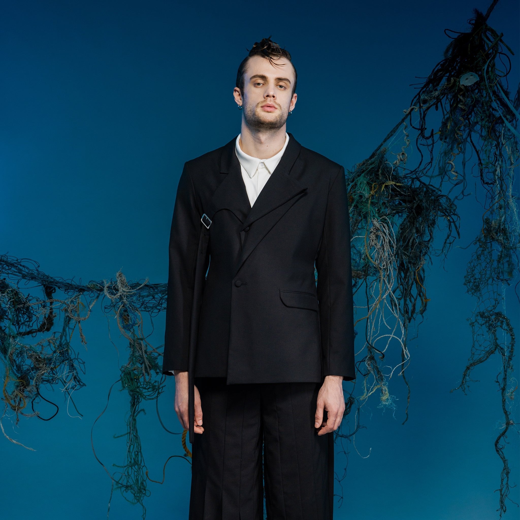 Deconstructed Double-Layer Lapel Suit Jacket - Avant Gardist