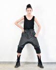 Calf-Skin Cropped Pants