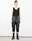 Calf-Skin Cropped Pants