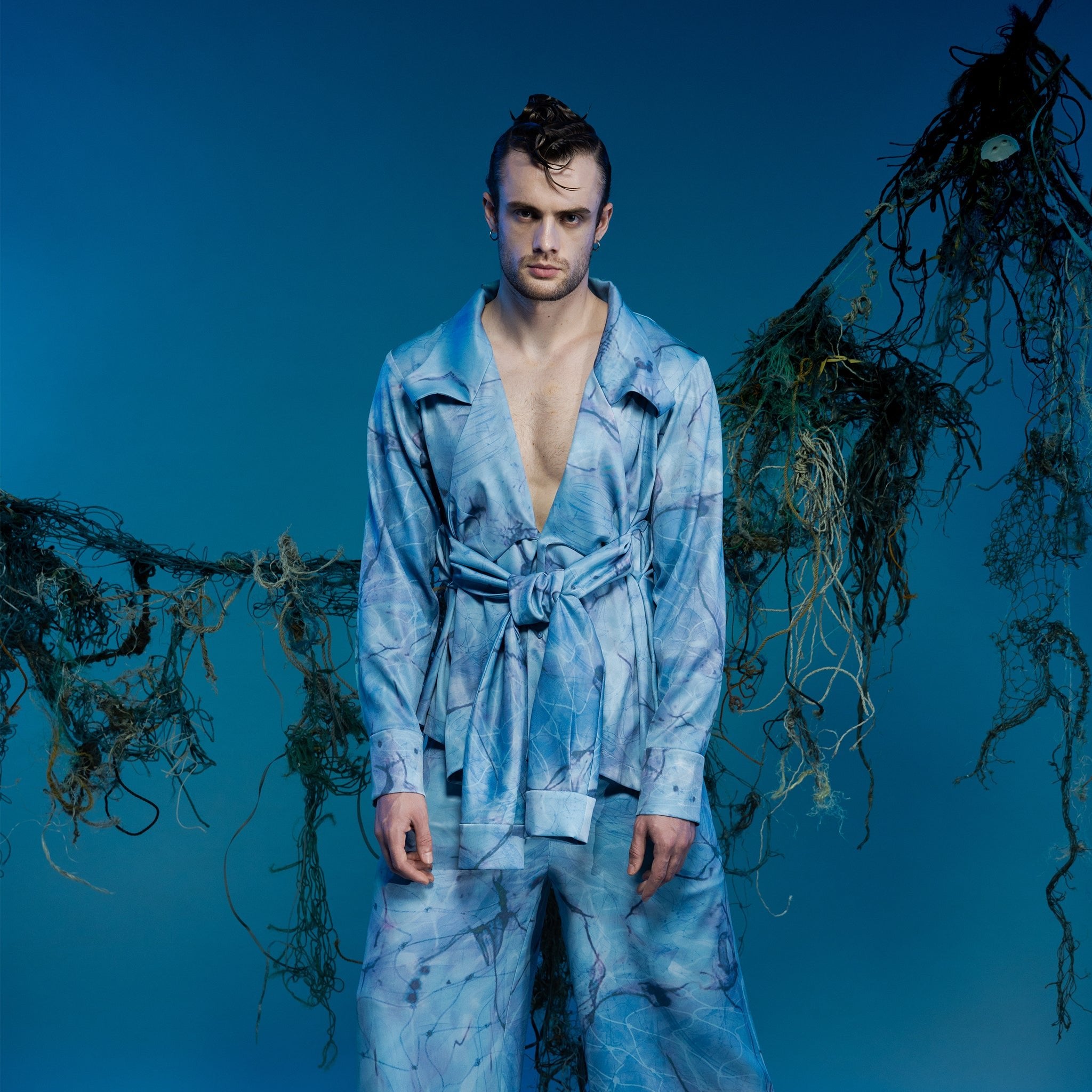Deconstructed Knight Collar Tie-Dye Shirt - Avant Gardist