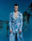 Deconstructed Knight Collar Tie-Dye Shirt - Avant Gardist