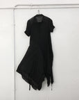 QUILTED SILK SHIRT DRESS