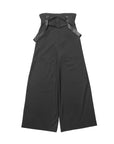 Deconstructed Corset-Like Wide-Leg Trousers with Suspenders