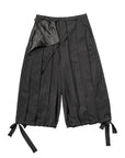 Deconstructed Pleated Wide-Leg Shorts