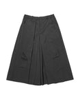 Deconstructed Wide-Leg Skirt Pants With Pleats In Back