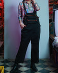 Multi-Pocket Embroidery Overall
