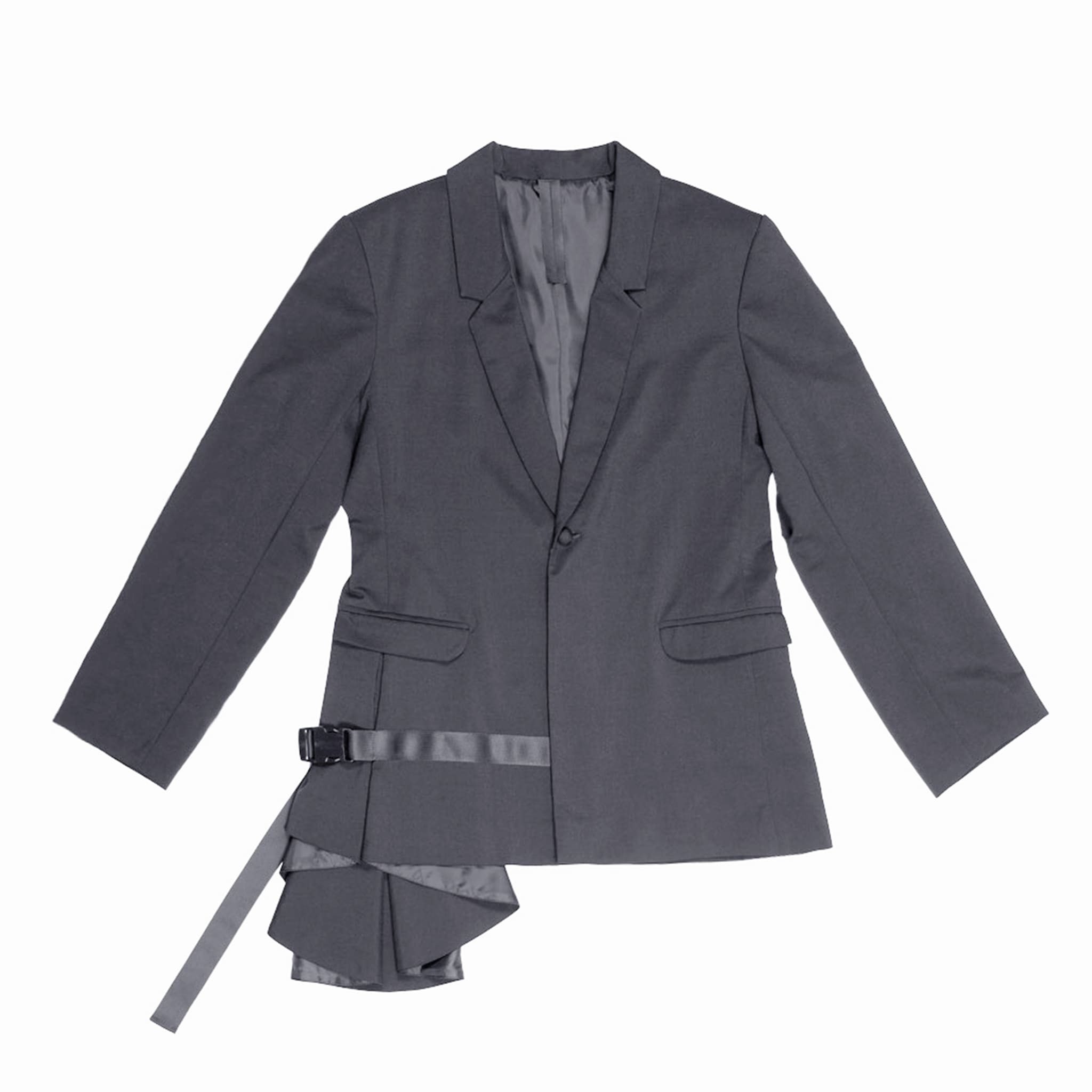 Side Draping Buckle Suit