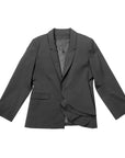 Deconstructed Dress-Liked Hemline Blazer