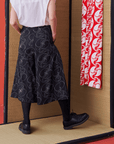 Japanese-style Short Wide-leg Trousers with Back Panel - Avant Gardist