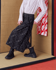 Japanese-style Short Wide-leg Trousers with Back Panel - Avant Gardist