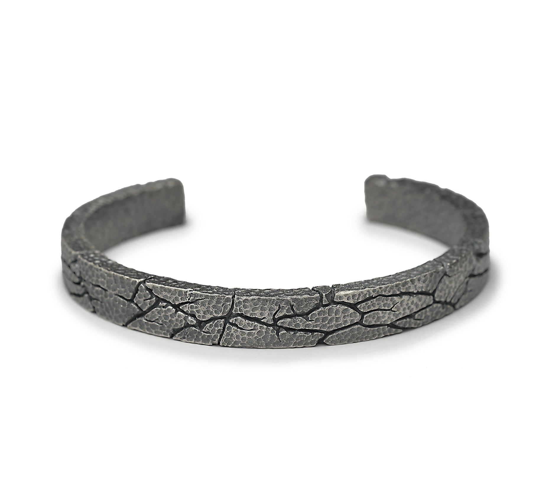 cracks - Cracked sterling silver bracelet