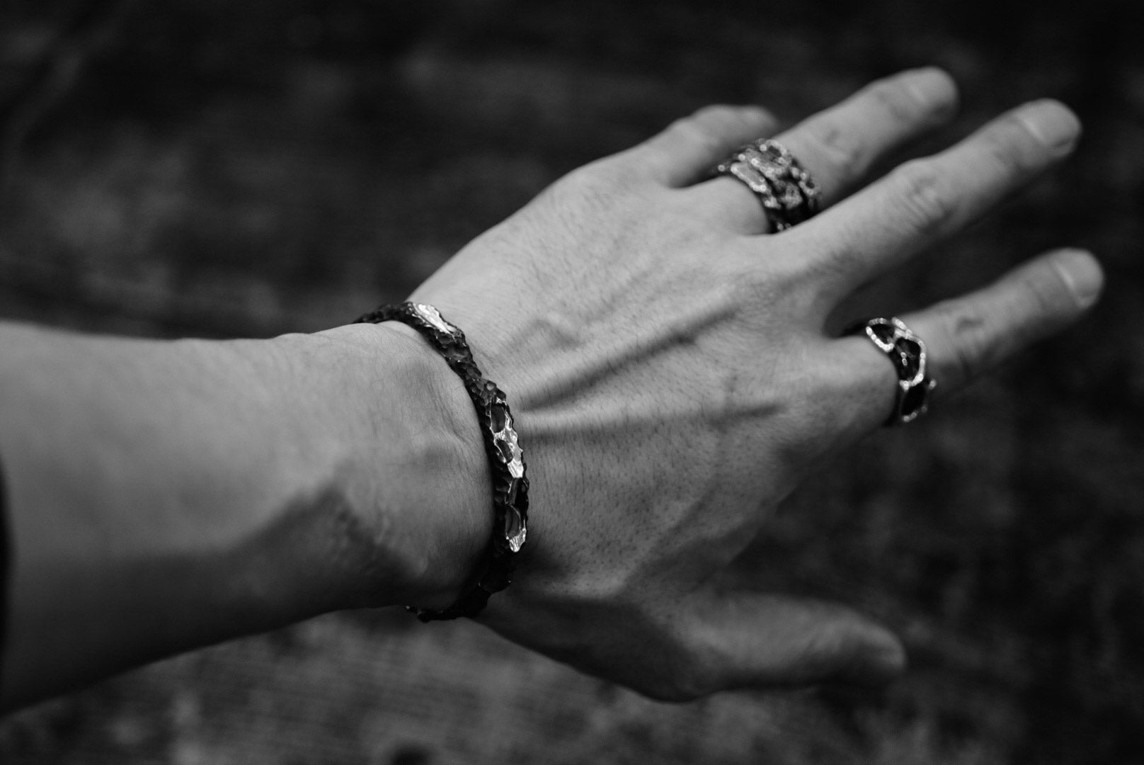 erosion - sterling silver bracelet