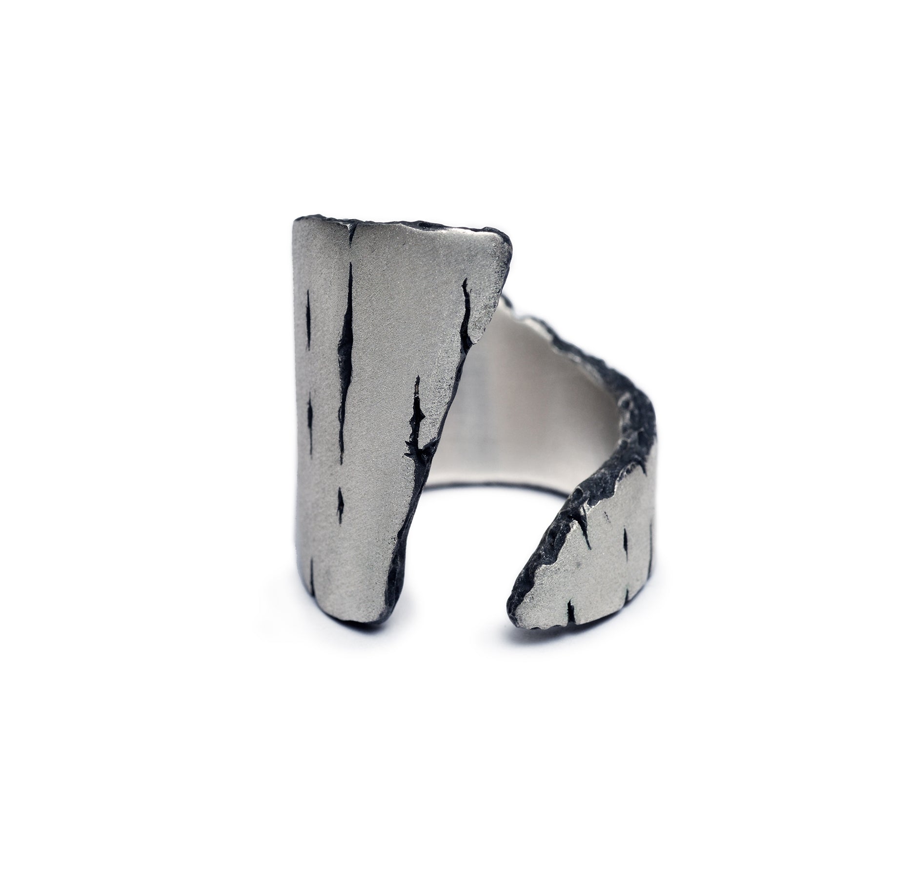 weathering - sterling silver bold ring