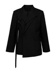 Deconstructed Double-Layer Lapel Suit Jacket - Avant Gardist