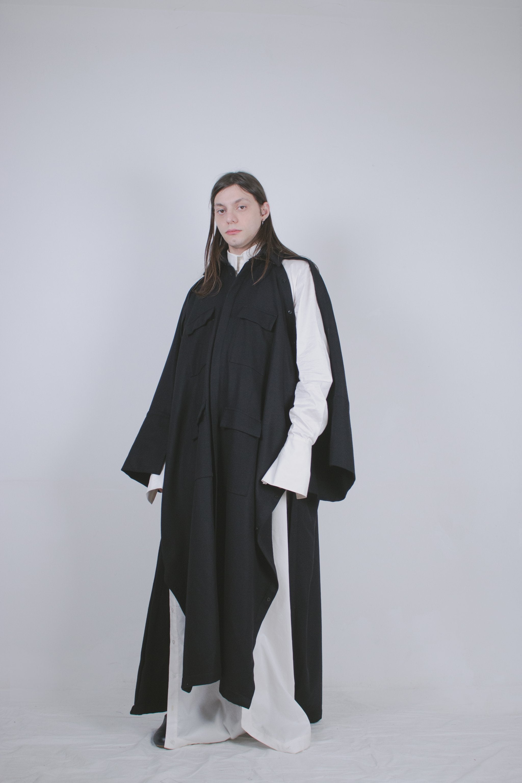ジャケット・アウター KHOKI 24AW Washed wool coat Black KHOKI（コッキ） Washed wool zip up jacket - 通販 – process