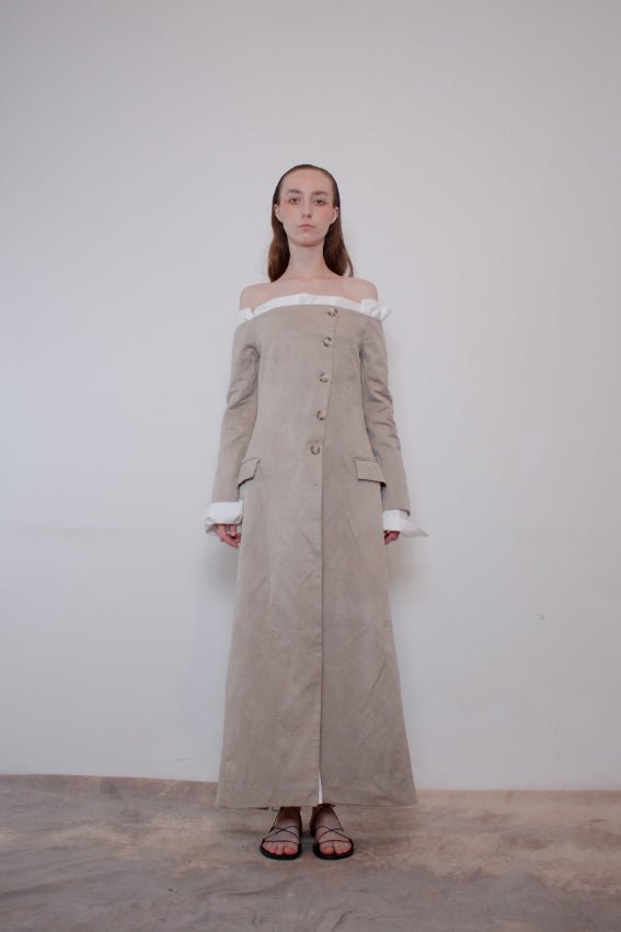 Naturally Dyed Elongated Cropped Tailored Jacket - Avant Gardist
