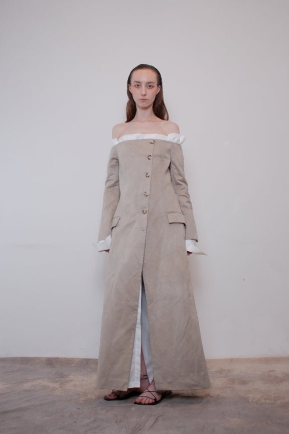 Naturally Dyed Elongated Cropped Tailored Jacket - Avant Gardist