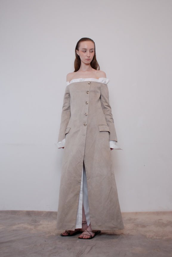 Naturally Dyed Elongated Cropped Tailored Jacket - Avant Gardist