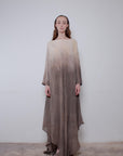 Naturally Dyed Dark Cotton Voile Dress - Avant Gardist