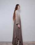 Naturally Dyed Dark Cotton Voile Dress - Avant Gardist