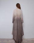 Naturally Dyed Dark Cotton Voile Dress - Avant Gardist