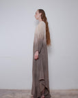 Naturally Dyed Dark Cotton Voile Dress - Avant Gardist