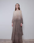 Naturally Dyed Dark Cotton Voile Dress - Avant Gardist