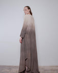 Naturally Dyed Dark Cotton Voile Dress - Avant Gardist