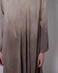 Naturally Dyed Dark Cotton Voile Dress - Avant Gardist