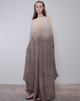 Naturally Dyed Dark Cotton Voile Dress - Avant Gardist