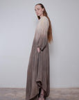 Naturally Dyed Dark Cotton Voile Dress - Avant Gardist