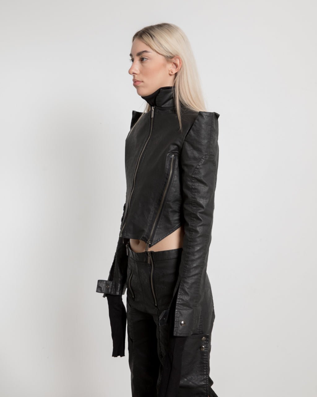 Women's High-Shoulder V Jacket - Couture Creations Women's High-Shoulder V Jacket - Couture Creations