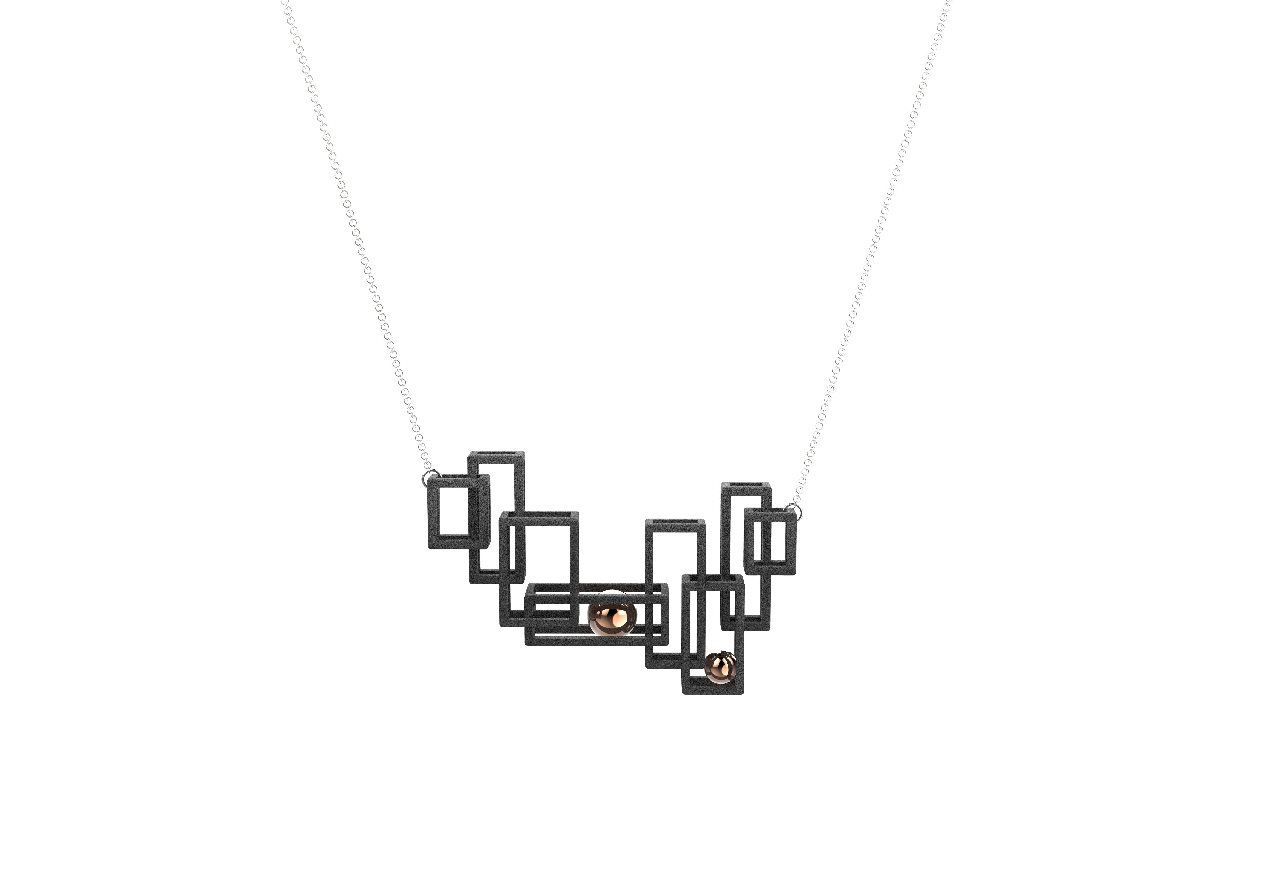 Infinity Art Series - Beads in Infinite Cuboids Necklace