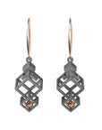 Infinity Art Series - Movable ball in boxes earrings (GREY)