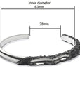 erosion - Half polished sterling silver bracelet - Avant Gardist