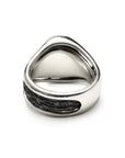 fusion - oval sterling silver combination signet ring - Avant Gardist