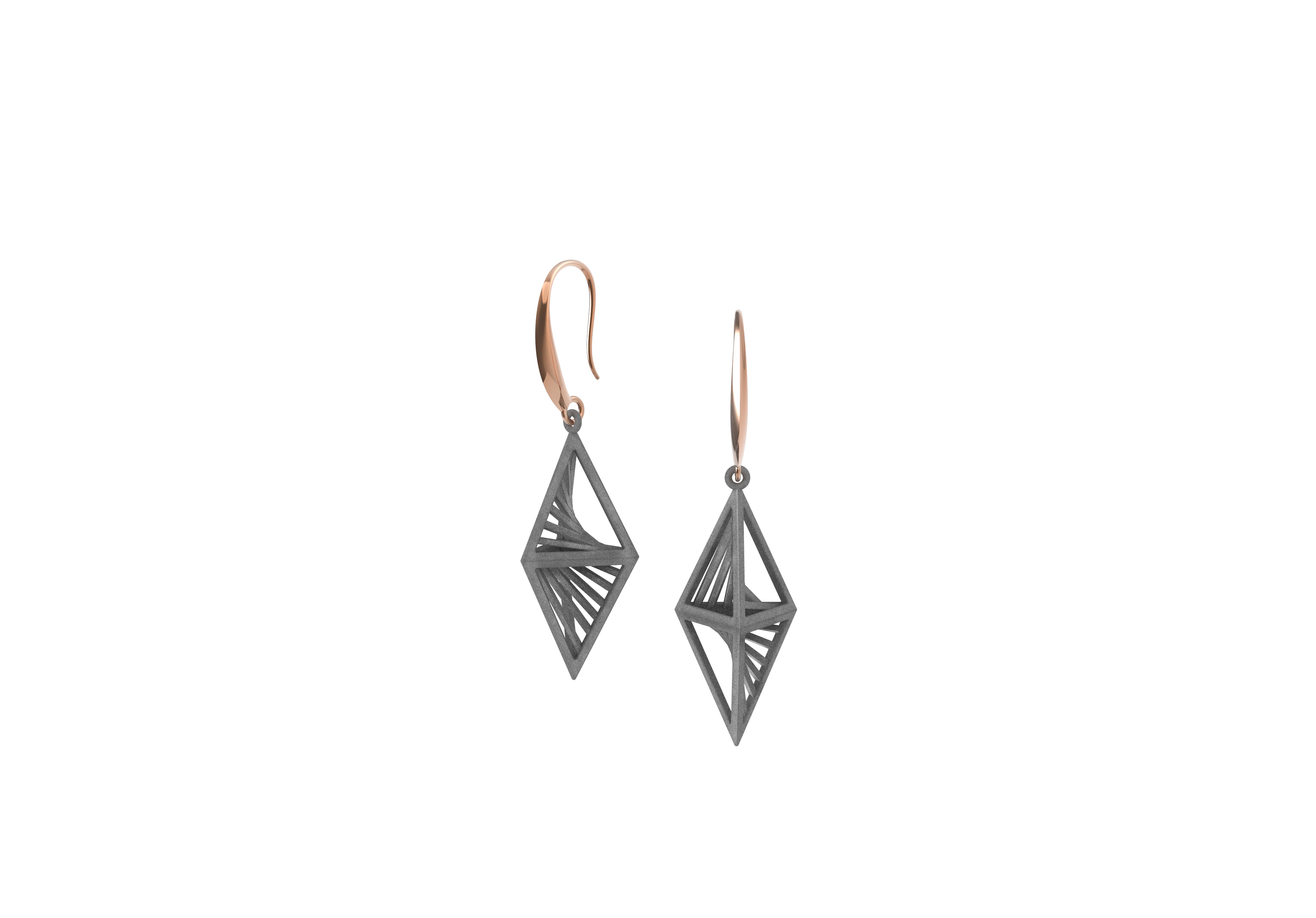 String Art Series - Diamond Coned Drop Earrings