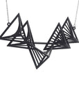 String Art series -Quintuple Triangular Necklace - Avant Gardist