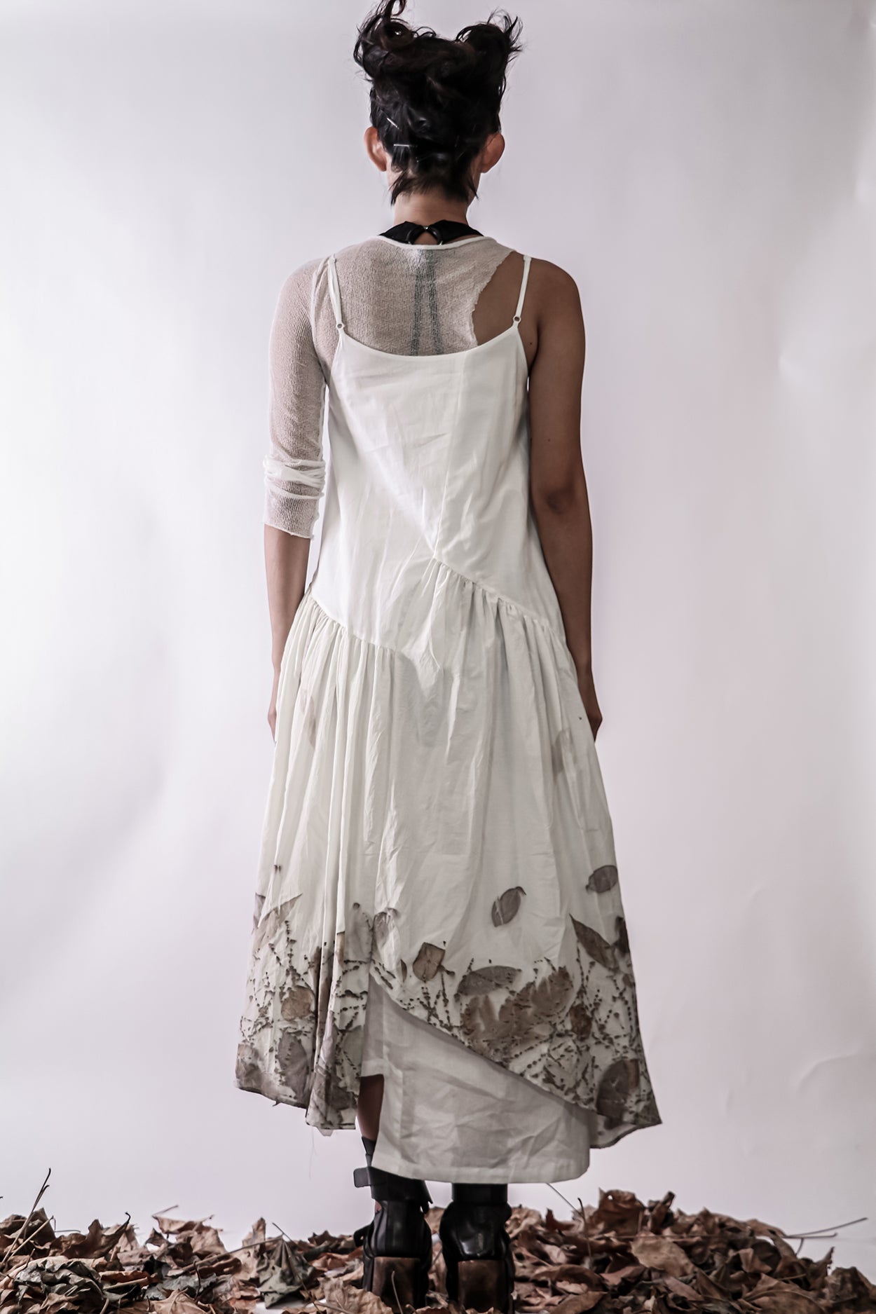 Handmade Botanical Print Onepiece Dress