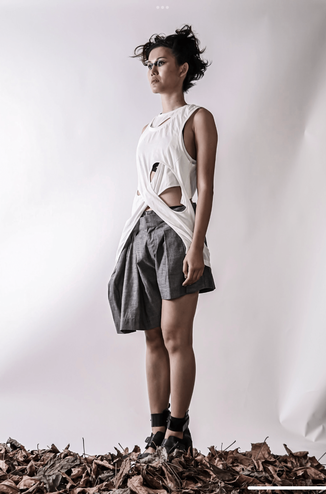 Double Layered Asymmetric Circle Sleeveless Top - Avant Gardist